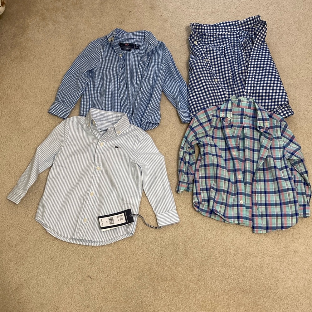 Vineyard vines shirts 4 of them one new with tags